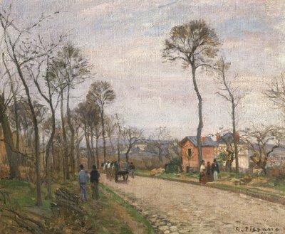 La strada da Louveciennes, 1870 da Camille Jacob Pissarro